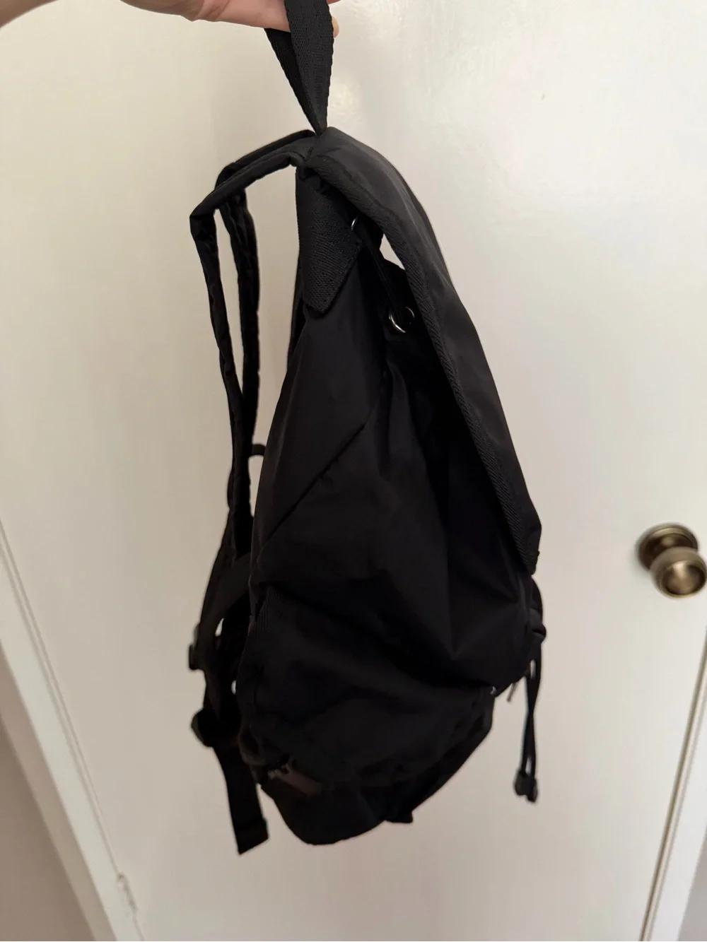 LeSportsac Black Nylon Drawstring Backpack